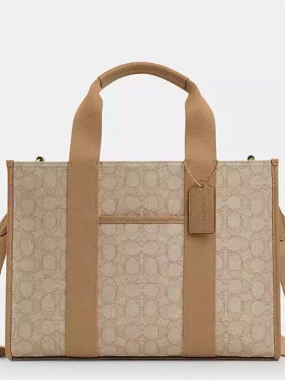 Coach Signature Canvas Tote in Beige and Mustard